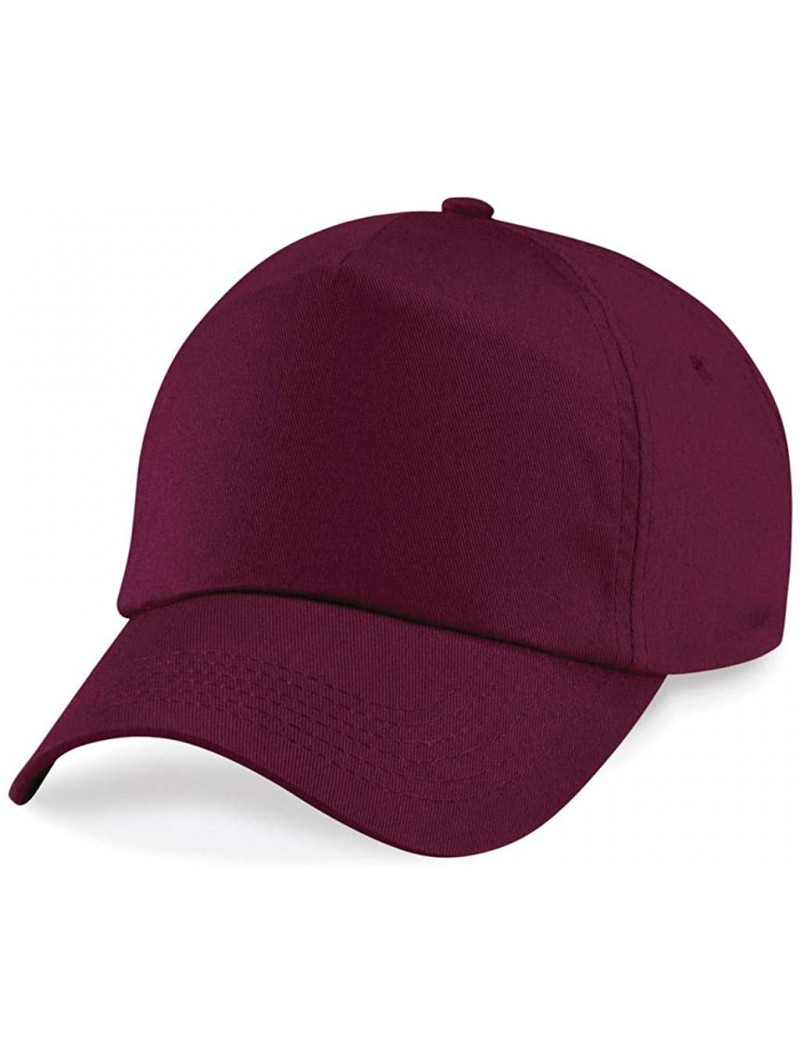 Baseball Caps Mens Original Cotton Baseball Cap - Burgundy - CN116LRK2QZ $11.04