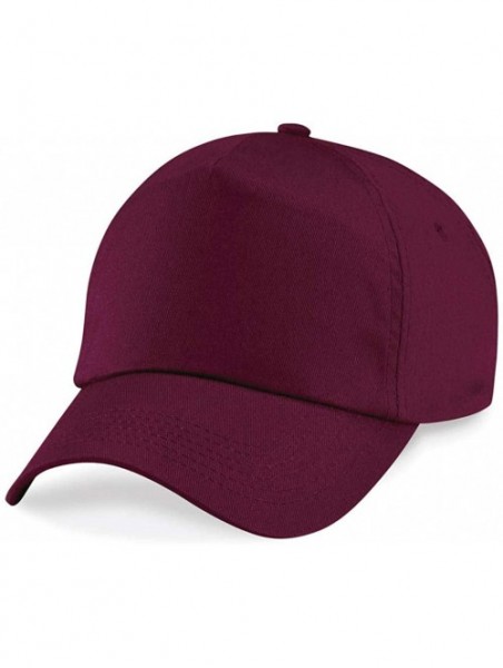 Baseball Caps Mens Original Cotton Baseball Cap - Burgundy - CN116LRK2QZ $11.04