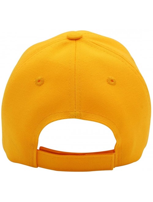 Baseball Caps Baseball Cap Men Women - Classic Adjustable Plain Hat - Gold - C317YIZTA0A $13.79