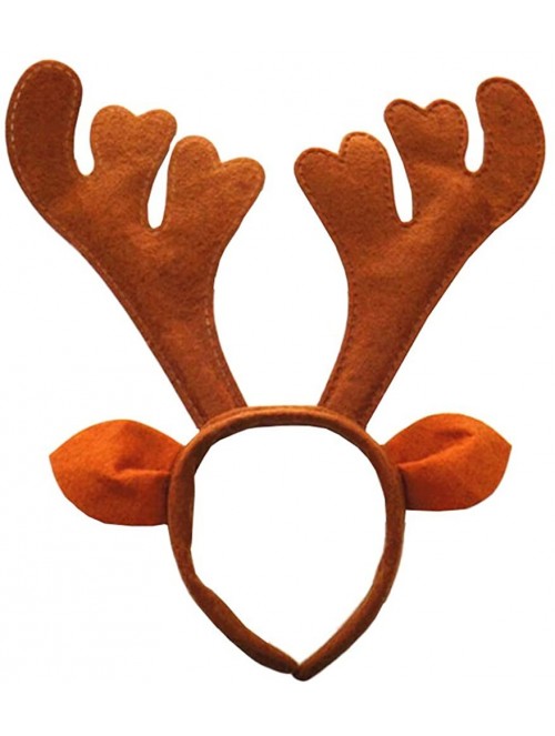 Headbands Christmas Headband Holiday Party Decoration Reindeer Antler Headband Pack of 6 - A-reindeer - CX18H3TWY8H $22.46