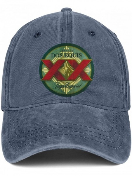 Baseball Caps Denim Hat Dos-Equis-Logo- Unisex Washed Distressed Baseball-Cap Twill Adjustable Dad-Hat - Dos Equis Beer-13 - ...