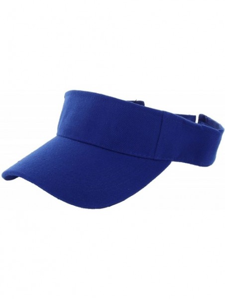 Visors Plain Men Women Sport Outdoor Sun Visor Adjustable Cap - Royal (Blue) - C9180L2A8W3 $10.22