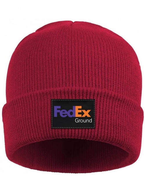 Skullies & Beanies iD Ground Purple Orange Winter Long Cuffed Knit Hat Beanie Cap - Fedex Ground - CP18LW3TCRG $21.84