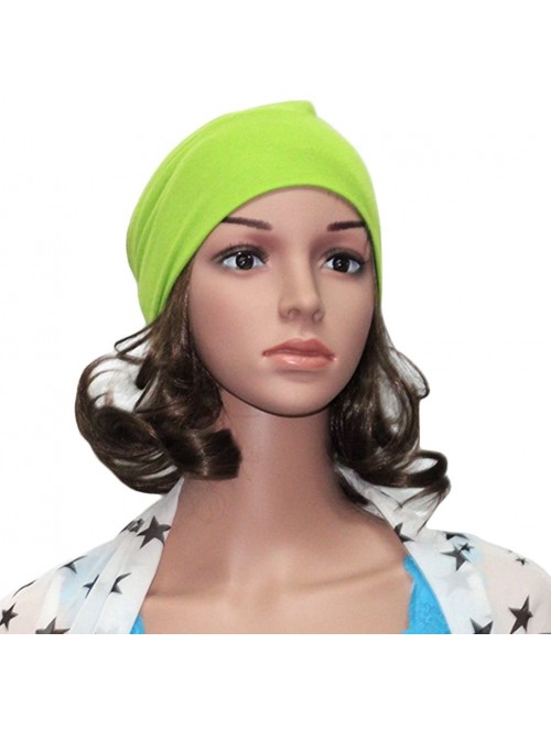 Headbands Women's Solid Stretch Wide Sports Headband Cotton Yoga Hairband Bandanas - Green - C3188NMS7WC $10.71