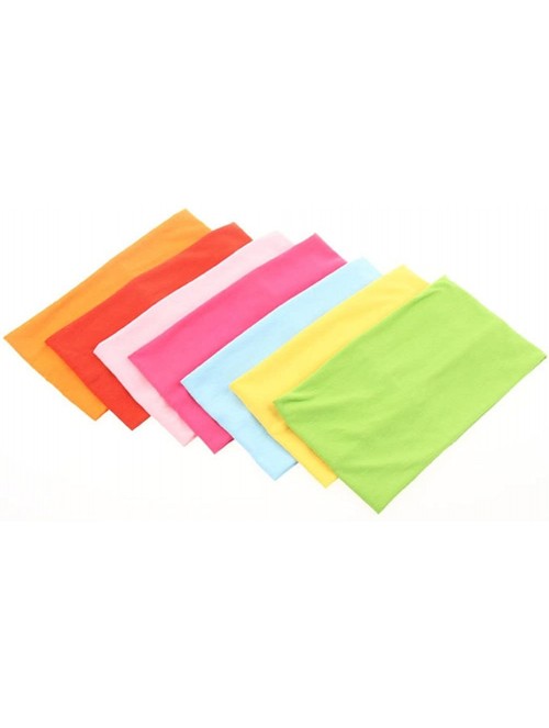 Headbands Women's Solid Stretch Wide Sports Headband Cotton Yoga Hairband Bandanas - Green - C3188NMS7WC $10.71