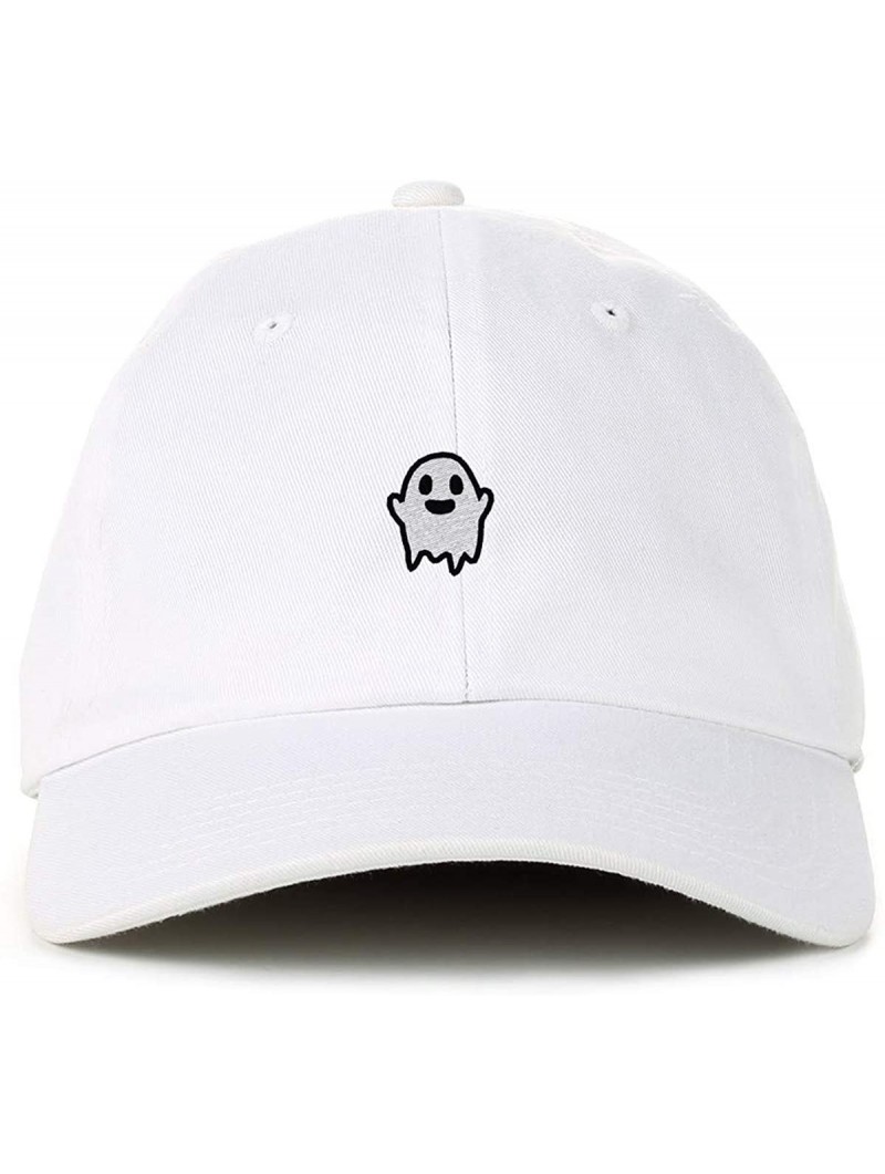 Baseball Caps Ghost Baseball Cap Embroidered Cotton Adjustable Dad Hat - White - CD18OZM49KS $19.40