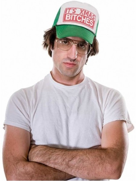 Baseball Caps It's Xmas Bitches Funny Holiday Ugly Christmas Party Trucker Hat Mesh Cap - Green/White - CV1888DRC4G $14.92