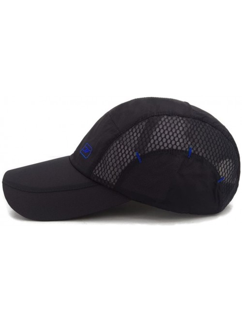 Baseball Caps Quick Dry Sports Cap Unisex Sun Hat Summer UV Protection Outdoor Cap - Black - CM17Y9Z0TR7 $11.05