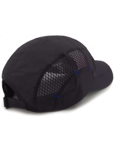 Baseball Caps Quick Dry Sports Cap Unisex Sun Hat Summer UV Protection Outdoor Cap - Black - CM17Y9Z0TR7 $11.05