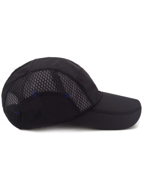 Baseball Caps Quick Dry Sports Cap Unisex Sun Hat Summer UV Protection Outdoor Cap - Black - CM17Y9Z0TR7 $11.05