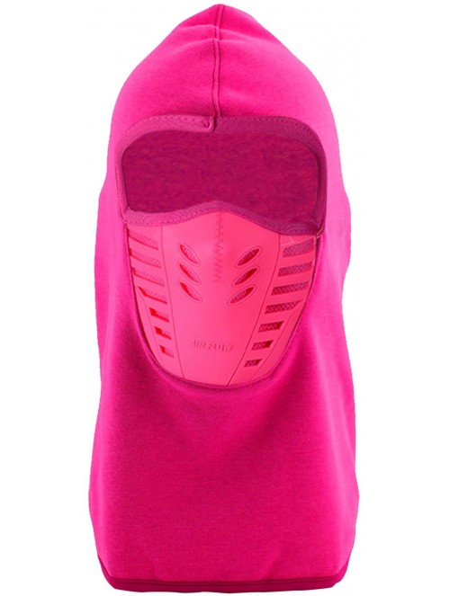 Balaclavas Balaclava Face Mask Cycling Mask- Anti-dust Windproof Outdoor Sport Mask for Motorcycle and Cycling - Rose Red - C...