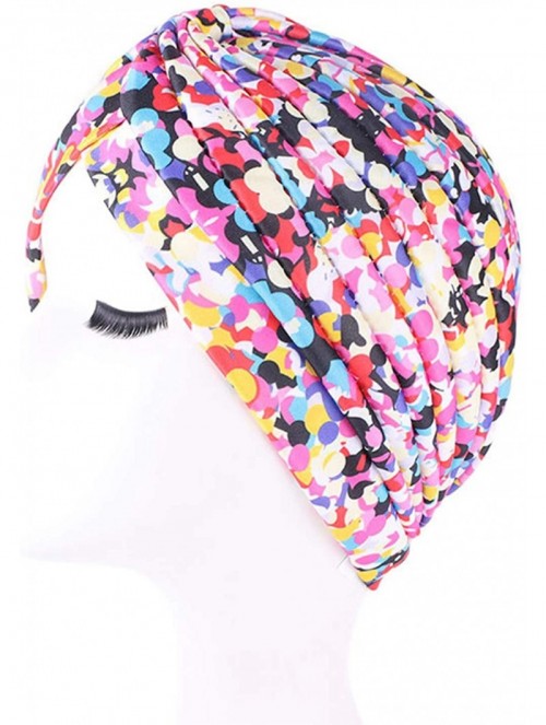 Sun Hats Women Turban Hat Hair Wrap African Jersey Magic Headband Turbans Headwrap Bohemian Boho Chemo Cap - Colorful - CT198...