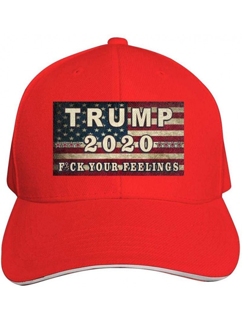 Baseball Caps Trump 2020 Fuck Your Feeling Adjustable Baseball Caps Vintage Sandwich Hat Sandwich Cap Peaked Trucker Dad Hats...