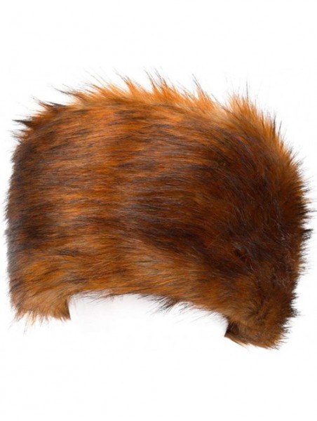 Skullies & Beanies Faux Fur Cossack Russian Style Hat for Ladies Winter Hats for Women - Rusty - CG18Y248G74 $20.99