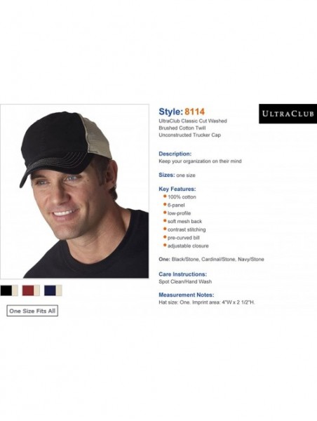 Baseball Caps Brushed Trucker Cap - Navy/Stone - CK11CQYSYHB $9.92