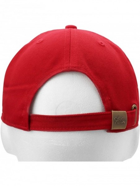 Baseball Caps 12-Pack Wholesale Classic Baseball Cap 100% Cotton Soft Adjustable Size - Red - CY18E6LUH93 $70.08