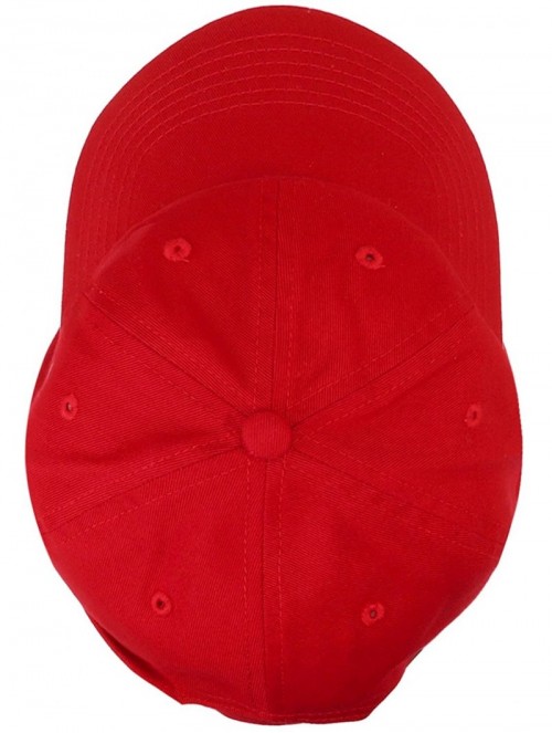 Baseball Caps 12-Pack Wholesale Classic Baseball Cap 100% Cotton Soft Adjustable Size - Red - CY18E6LUH93 $70.08