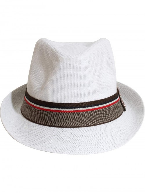 Fedoras Vintage Unisex Fedora Hat Classic Timeless Light Weight - 2121 - White - CD18RZR7G7C $16.46