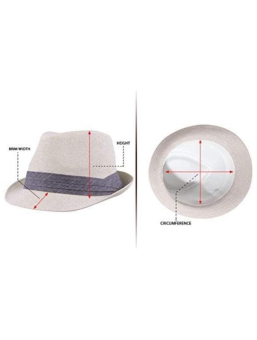 Fedoras Vintage Unisex Fedora Hat Classic Timeless Light Weight - 2121 - White - CD18RZR7G7C $16.46