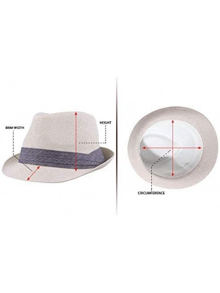 Fedoras Vintage Unisex Fedora Hat Classic Timeless Light Weight - 2121 - White - CD18RZR7G7C $16.46