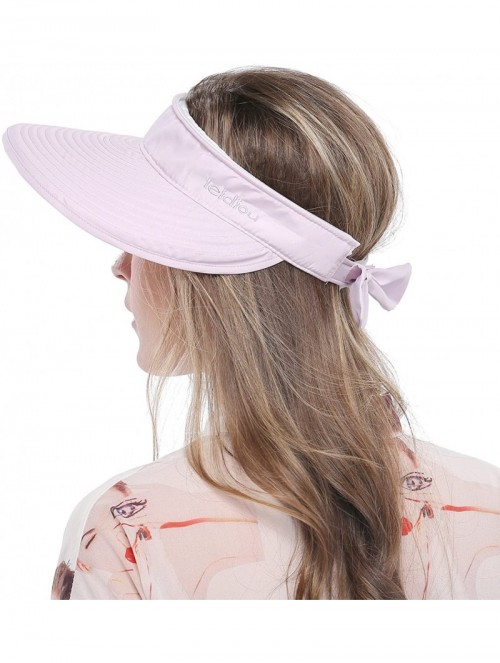 Sun Hats Wide Large Brim Sun Hat Summer UV Protection Thin Hat 2 in 1 Beach Sun Hat - Purple - C112O0MDW22 $15.57