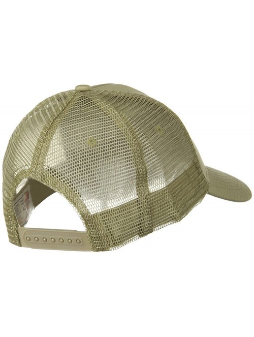 Baseball Caps Solid Cotton Twill Low Profile Nylon Mesh Back Cap - Khaki - CP11918EW4T $11.62