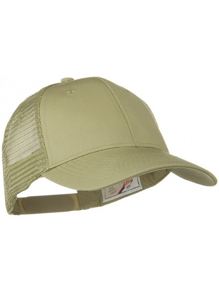 Baseball Caps Solid Cotton Twill Low Profile Nylon Mesh Back Cap - Khaki - CP11918EW4T $11.62