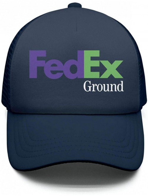 Baseball Caps Mens Casual FedEx-Ground-Express-Violet-Green-Logo-Symbol-Adjustable Fitted Hat - Navy-blue-6 - CU18QXTAWO2 $22.92