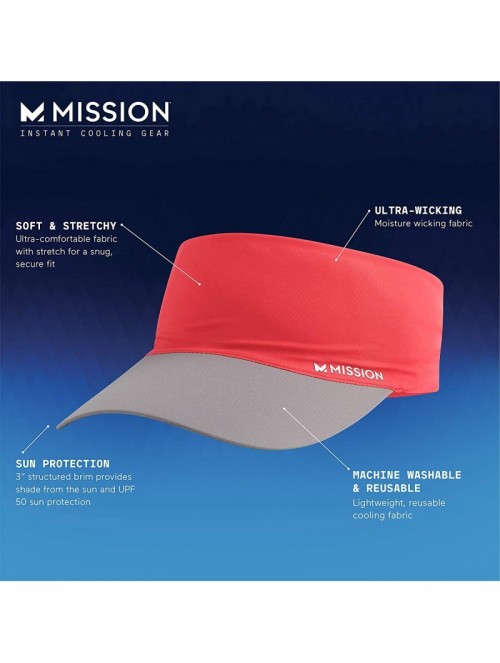 Visors Cooling Stretchy Visor- Lightweight- No Slip Band- UPF 50 - White - CH18ZO8TI7C $18.93