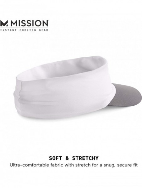 Visors Cooling Stretchy Visor- Lightweight- No Slip Band- UPF 50 - White - CH18ZO8TI7C $18.93