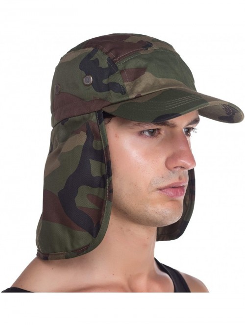 Sun Hats Fishing Sun Cap UV Protection - Ear Neck Flap Hat - Camo - C5182YO3U74 $13.95