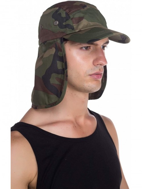 Sun Hats Fishing Sun Cap UV Protection - Ear Neck Flap Hat - Camo - C5182YO3U74 $13.95