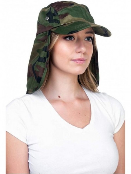 Sun Hats Fishing Sun Cap UV Protection - Ear Neck Flap Hat - Camo - C5182YO3U74 $13.95