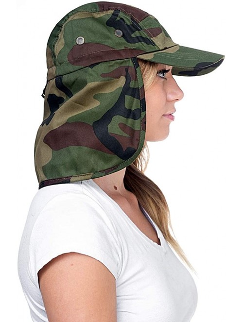 Sun Hats Fishing Sun Cap UV Protection - Ear Neck Flap Hat - Camo - C5182YO3U74 $13.95