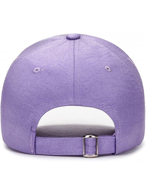 Sun Hats Mens Womens Baseball Cap Adjustable Cotton Dad Hat Classic Sports Hats - Purple - CO18O95ER99 $12.84