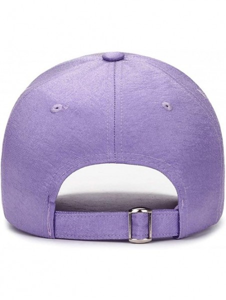 Sun Hats Mens Womens Baseball Cap Adjustable Cotton Dad Hat Classic Sports Hats - Purple - CO18O95ER99 $12.84