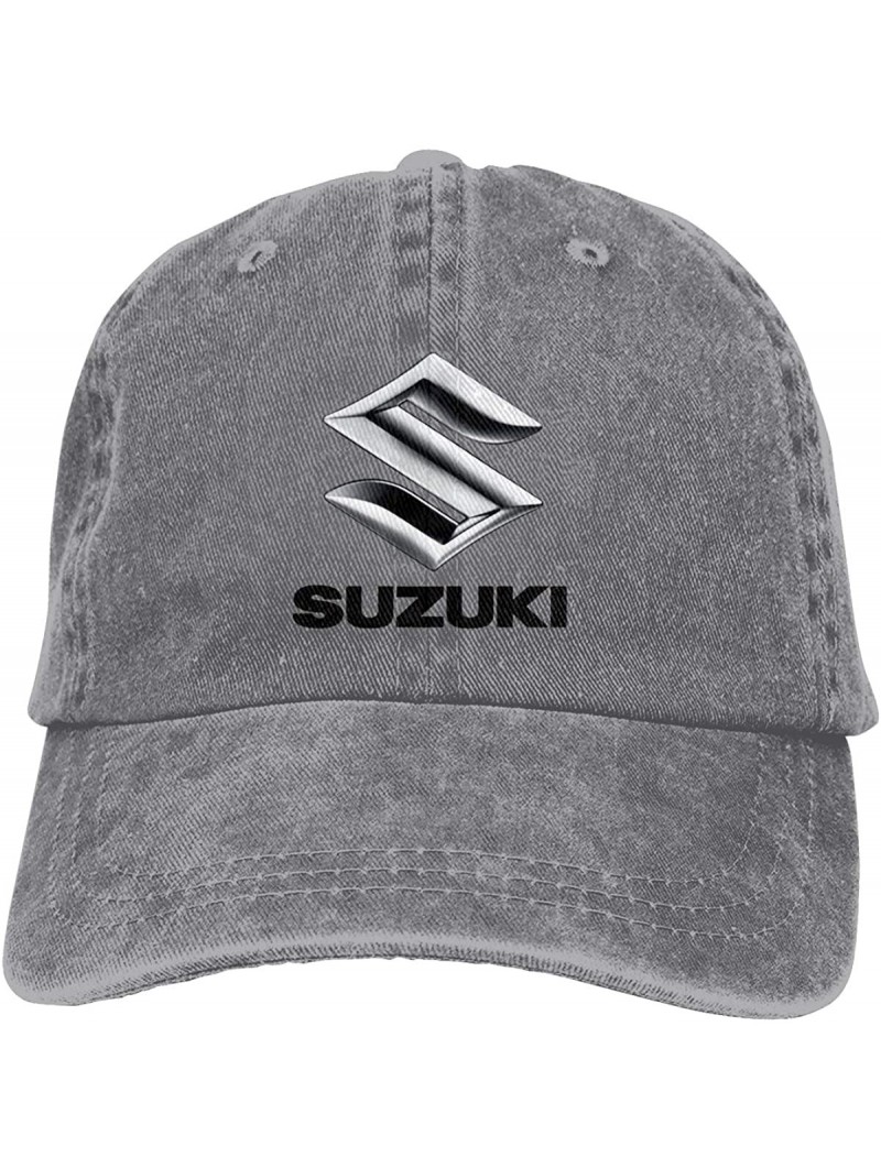 Skullies & Beanies Customized Suzuki Motorcycles Logo Fashion Baseball Caps for Man Black - Gray - CS18STW87EC $12.51