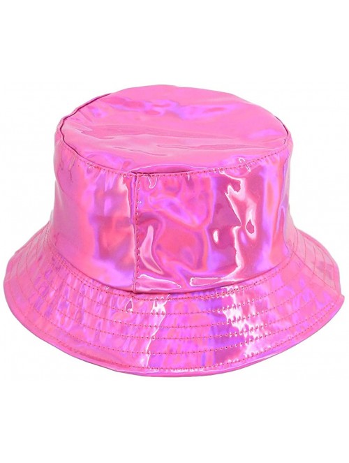 Bucket Hats Unisex Fashion Hologram Climbing Bucket Hat Waterproof Fisherman Cap Travel Sunhat - Rose Red - C018HMGENR2 $14.59