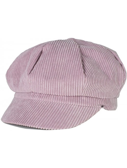 Newsboy Caps Unisex Cotton Corduroy Newsboy Cap Gatsby Ivy Hat - Hot Pink - C712LOAGL1R $14.86