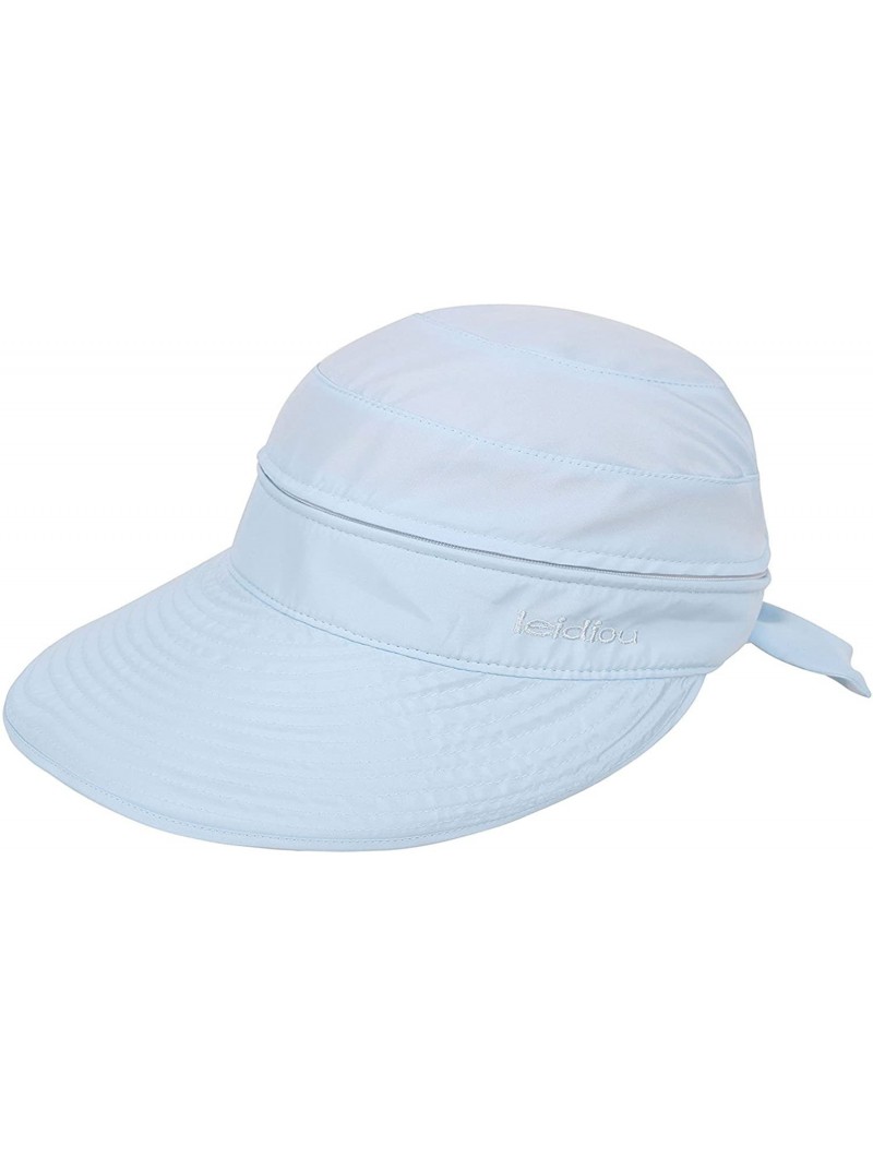 Bucket Hats Visor Hats Wide Brim Cap UV Protection Summer Sun Baseball Beach Hat - Blue - C118CEKODAR $14.21