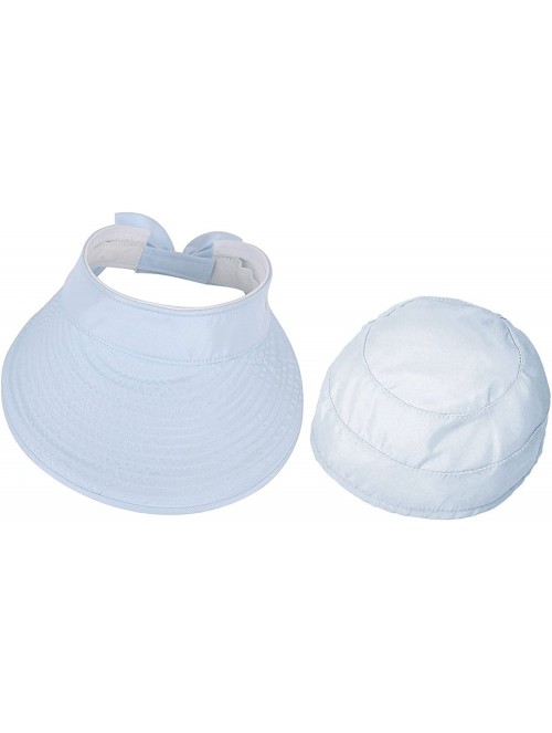 Bucket Hats Visor Hats Wide Brim Cap UV Protection Summer Sun Baseball Beach Hat - Blue - C118CEKODAR $14.21