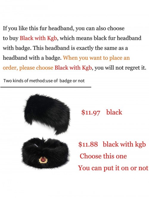 Cold Weather Headbands Faux Fur Headband with Stretch Women's Winter Earwarmer Earmuff - Black - CT186958Y9X $16.69