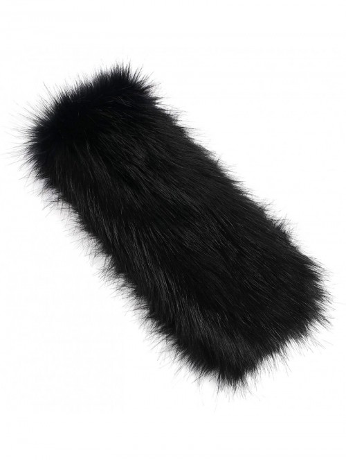 Cold Weather Headbands Faux Fur Headband with Stretch Women's Winter Earwarmer Earmuff - Black - CT186958Y9X $16.69