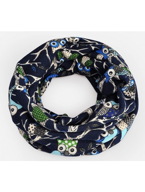 Skullies & Beanies Women's Multifunction Hat owl Skull Cap Scarf - Blue - CK1889HAZAR $14.54