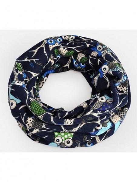 Skullies & Beanies Women's Multifunction Hat owl Skull Cap Scarf - Blue - CK1889HAZAR $14.54