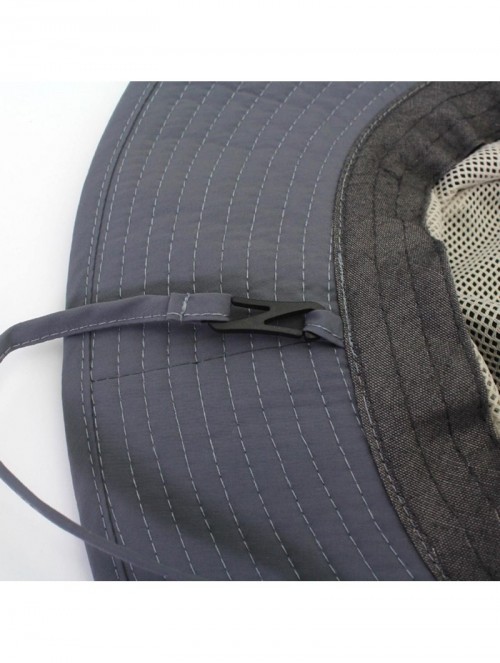 Sun Hats Outdoor Mesh Sun Hat Wide Brim Sun Protection Hat Fishing Hiking Hat - 2-colorblock Army Green - CW17YKTH53K $19.17