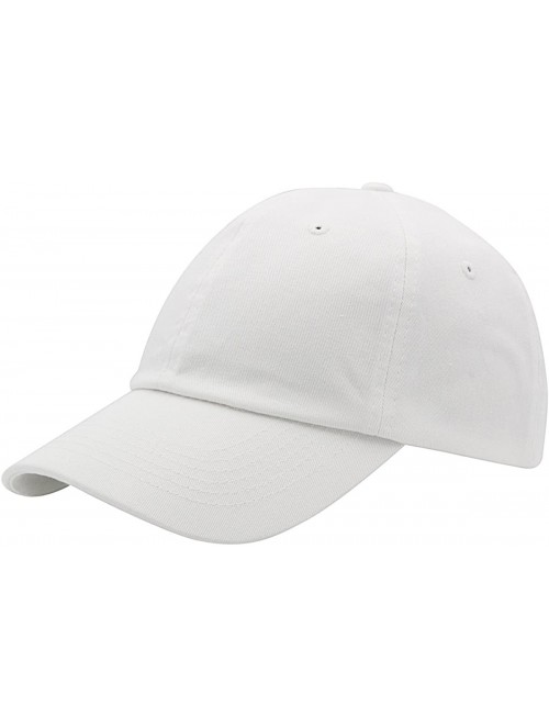 Baseball Caps Baseball Cap Men Women-Cotton Dad Hat Plain - White - CF12MXKCLNX $10.59