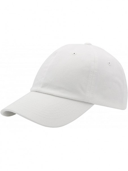 Baseball Caps Baseball Cap Men Women-Cotton Dad Hat Plain - White - CF12MXKCLNX $10.59