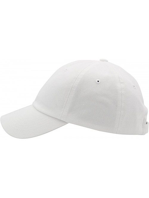 Baseball Caps Baseball Cap Men Women-Cotton Dad Hat Plain - White - CF12MXKCLNX $10.59