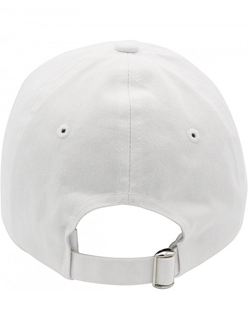 Baseball Caps Baseball Cap Men Women-Cotton Dad Hat Plain - White - CF12MXKCLNX $10.59